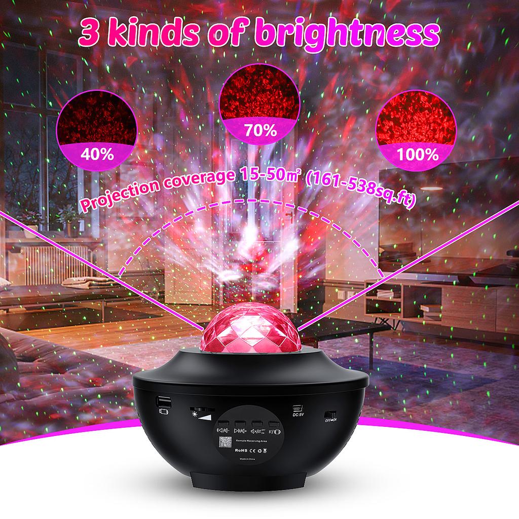 Starry Projector Light Galaxy Seen for Kids, LED Star Projector Star Lights with Remote Control